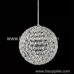 The iron ball crystal hanging lamp LED crystal lamp Led Art Chandelier pendant lamp