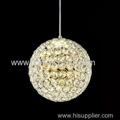 The iron ball crystal hanging lamp LED crystal lamp Led Art Chandelier pendant lamp