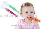 Lovely Soft Protect Baby Tooth Food Grade Silicone Baby Spoon + plastic handle