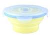 Eco - friendly Durable Portable Folding silicone baking bowl With Plastic Lock Lid