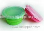 Mini Non - toxic silicone pudding bowl With PP lid SGS , LFGB Certificate