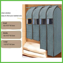 Charcoal Non-woven Hanging Clothes Storage Bag