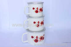 Enamel Milk Pot Set with PP Lid