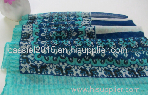 fashion pint pattern all match sun block 100% cotton scarf