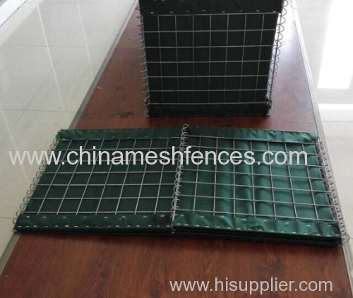 MiL Standard Hesco Bastion Gabion Barrier with heavy geotextile