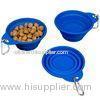 Blue Travel Dish outdoor products collapsible silicone bowl and cup , silicone dog bowls