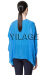 2015 dress factory Wholesale V neck plain blue chiffon blouse