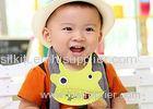 Customized Animal Shape Yellow Flexible Silicone Baby Bibs Non - toxic