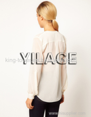 2015 dress factory wholesale Brand designer women chiffon blouse OEM service