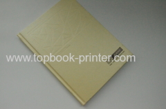 Textured paper cover embossing design hardback book