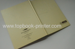 Textured paper cover embossing design hardback book printing