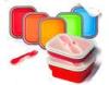 Portable Colorful Comping Travel Silicone Lunch Box and Food Container with multi compartment