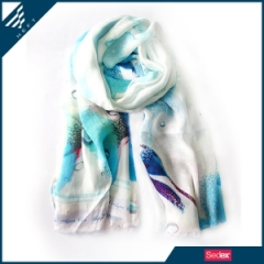 HEFT Cool modal and spun scarf with refreshing prints