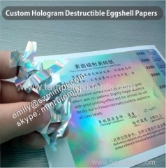 hologram eggshell sticker sheets