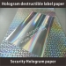 tamper proof holographic destructive vinyl