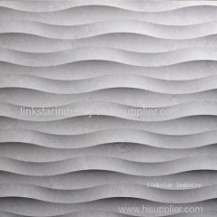 3d wavy interior design stone wall panel