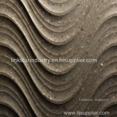 3d decorative wavy design stone wall