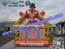 Yellow Inflatable Small Clown Bouncy Castle For Amusement Park