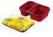 Custom Lightweight And Portable Silicone Bento Box With Two Compartment