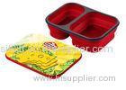 Custom Lightweight And Portable Silicone Bento Box With Two Compartment