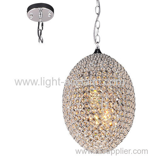 Egg shaped three-dimensional crystal ceiling pendant lamp for sale