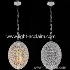 Egg shaped three-dimensional crystal ceiling pendant lamp for sale