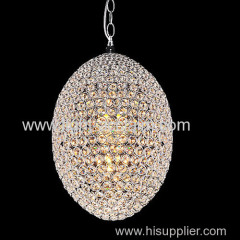 Egg shaped three-dimensional crystal ceiling pendant lamp for sale
