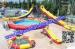 Summer Pool Inflatable Water Games With Slide , Adventure Inflatable Water Sports