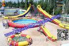Summer Pool Inflatable Water Games With Slide , Adventure Inflatable Water Sports