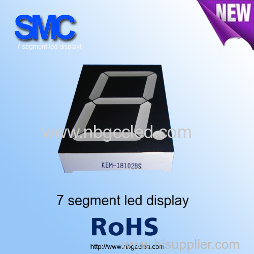 4.0  amber color single 7 segment LED display manufacturer with black surface