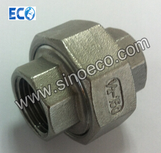 Threaded Female Union, BSPT, NPT, Stainless Steel 304 or 316 Screwed Union, Fitting
