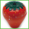 60 minutes Plastic Mechanism Strawberry Kitchen Timer