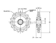 15 Teeth Single Pitch Sprocket Idlers