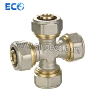 Brass Pex-Al Pipe Fitting Equal Cross