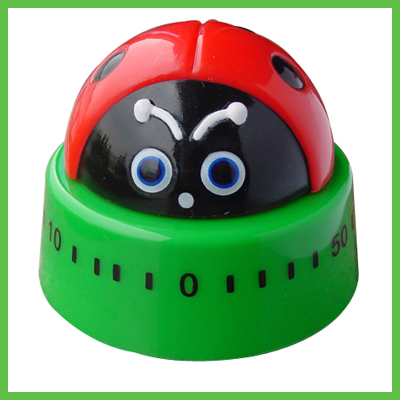 60 minutes Plastic Ladybug Kitchen Timer