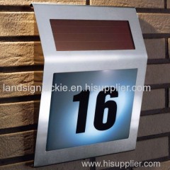 Cixi landsign solar powered house number light
