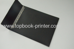 Custom cardboard fashionshow invitation card with black cotton paper envelope