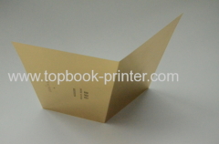 Gold foil plus ivory board Peacebird invitation card design or printing