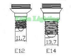 3W E12 LED Candelabra bulb