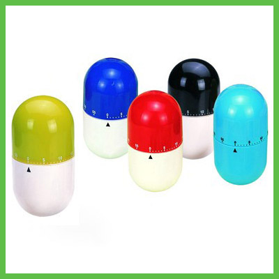 60 minutes Plastic Mechanism Pills Kitchen Timer