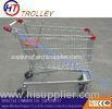 Unfolded Wire Shopping Trolley Shopping Cart Zinc Coated Surface Treatment