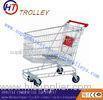 Australian Style Wire Shopping Trolley , Metal Shopping Cart With Wheels For Mall