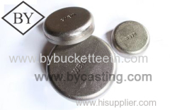 Cr white iron and mild steel Wear button