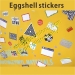 Non removable destructible vinyl eggshell stickers permanent stickers