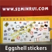Non removable destructible vinyl eggshell stickers permanent stickers