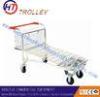 Zinc Plated Warehouse Wire Shopping Trolley , Transport Logistic Trolley Cart