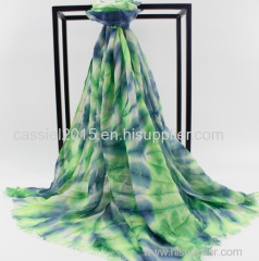 tie dye effect print 100%viscose scarf