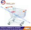 Four Wheels Steel Wire Shopping Trolley Supermarket Shopping Trolley Cart