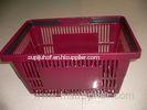 Stackable Large Grocery Plastic Shopping Basket With Double Handles