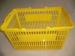 Portable Handheld Yellow Plastic Shopping Basket / Single Carry Handle Baskets